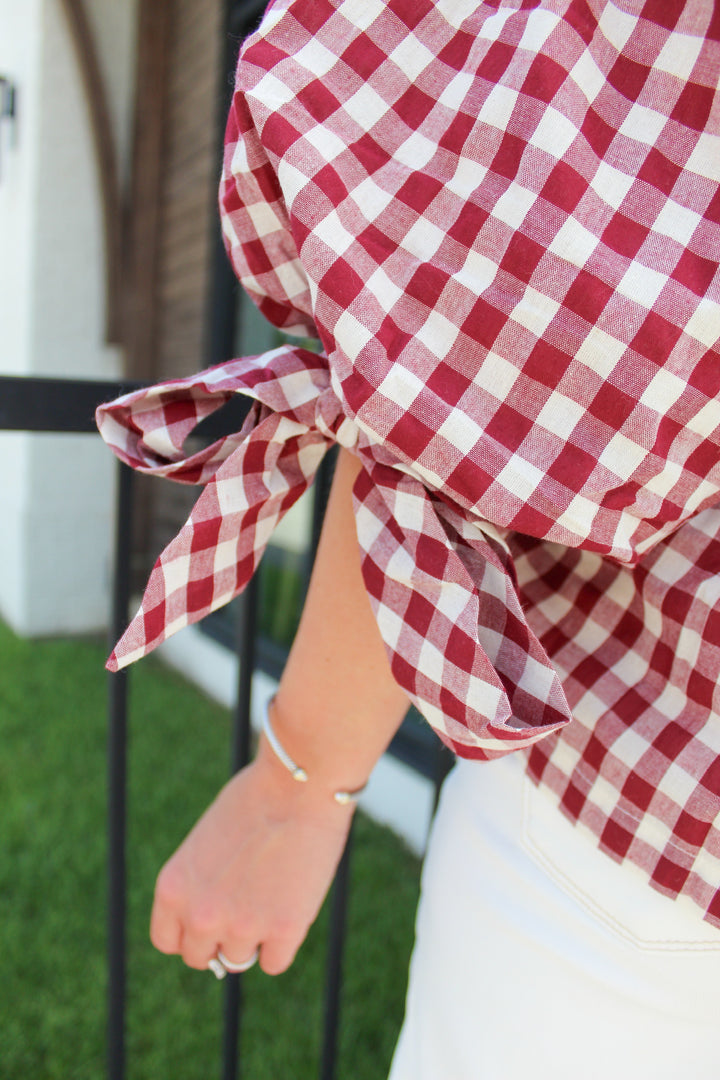 HARVEST HAZE PLAID TOP