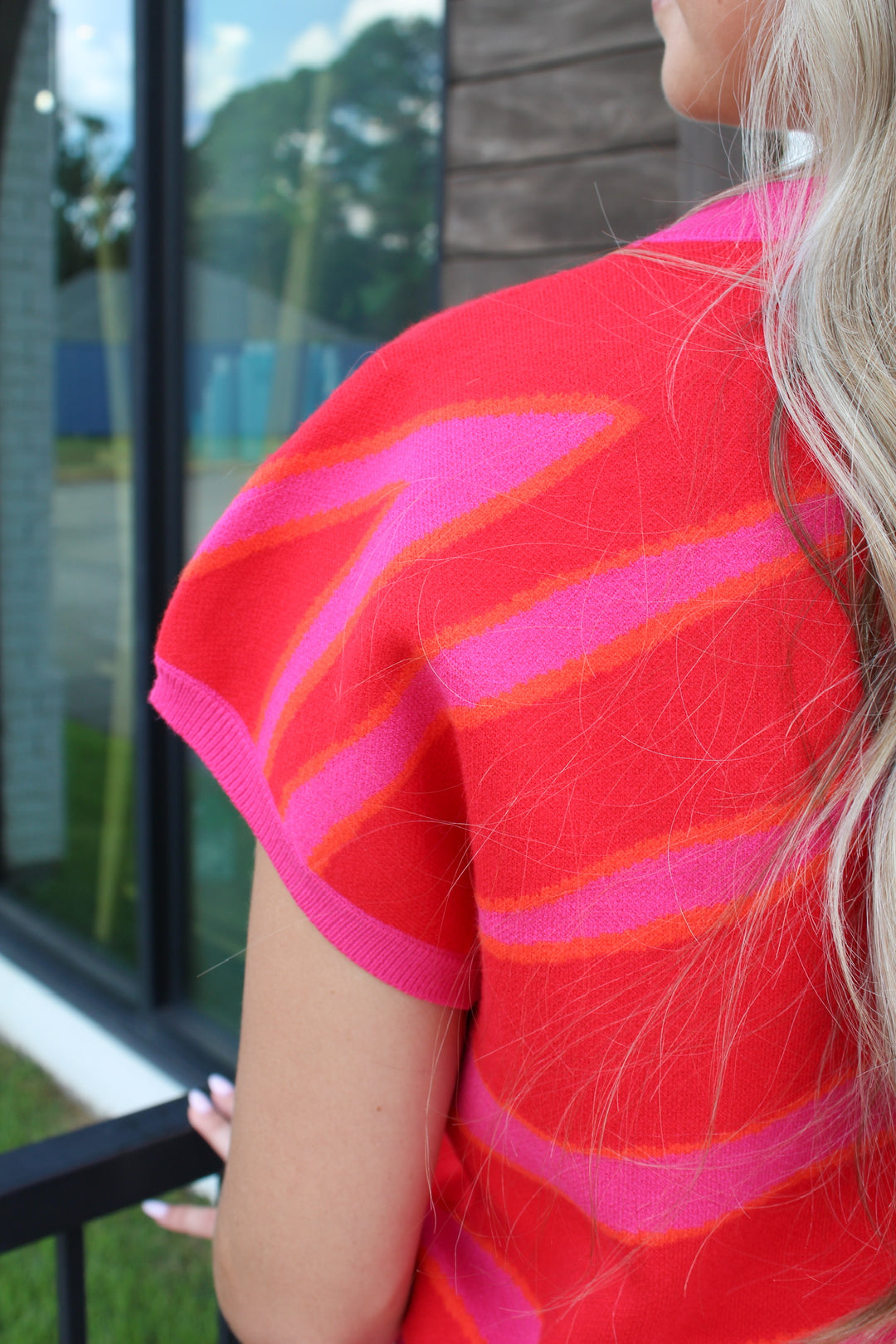 MAISIE STRIPED SLEEVELESS KNIT TOP