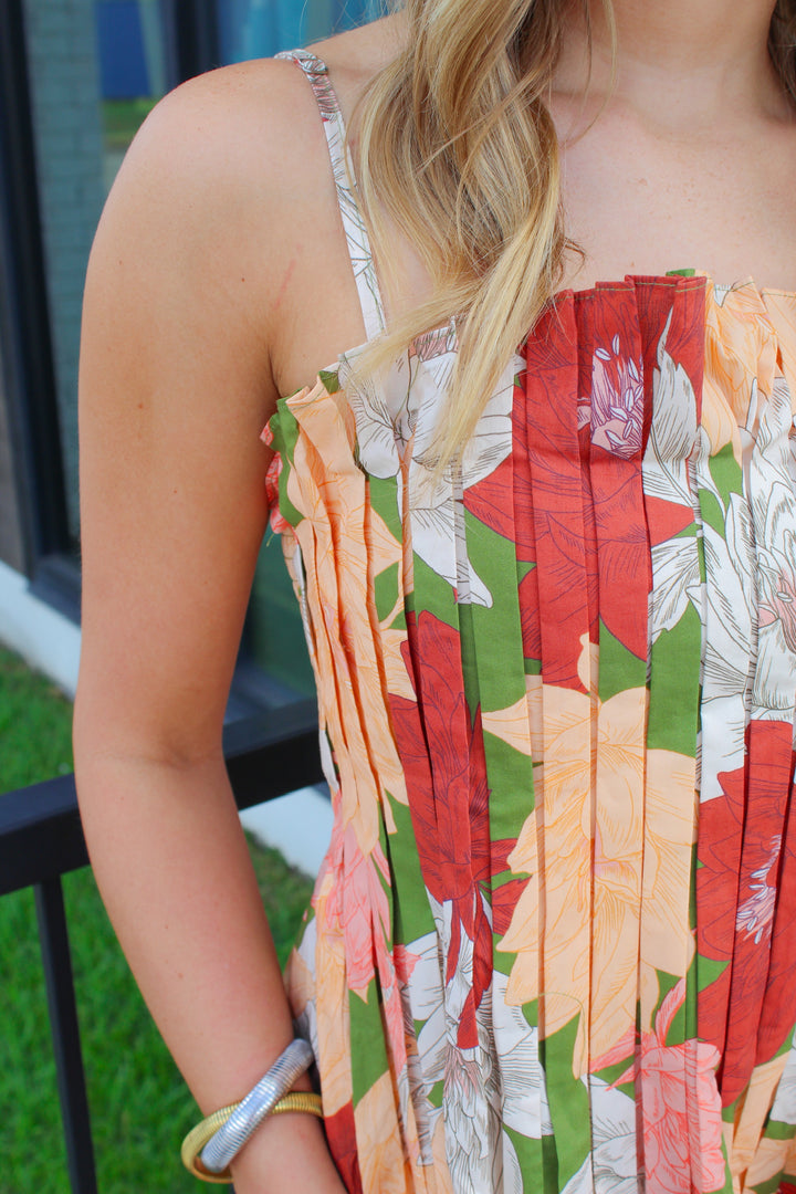 PRETTY PERFECT FLORAL MIDI DRESS