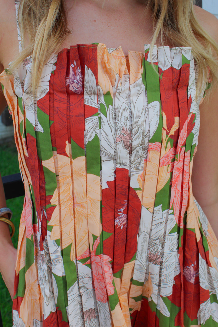 PRETTY PERFECT FLORAL MIDI DRESS
