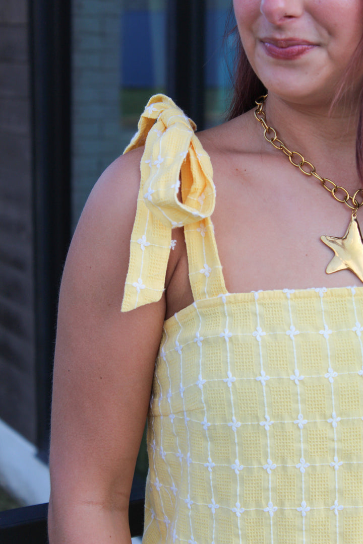 GOLDEN DAYS TEXTURED SET TOP