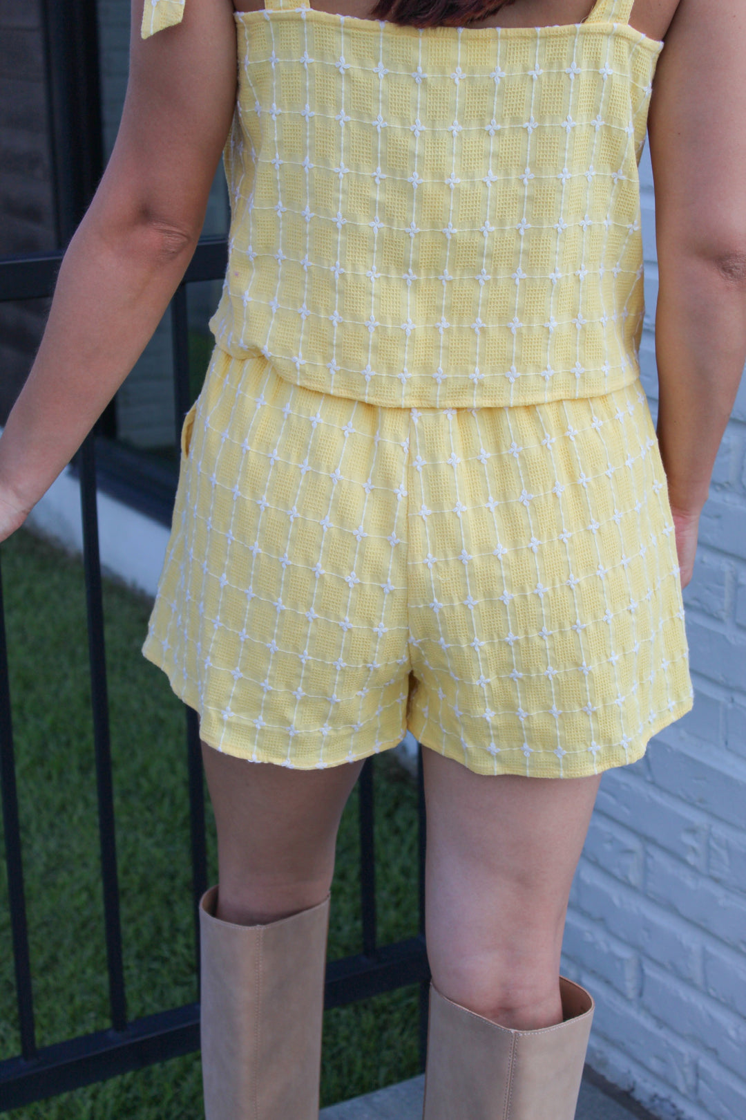 GOLDEN DAYS TEXTURED SET SHORTS