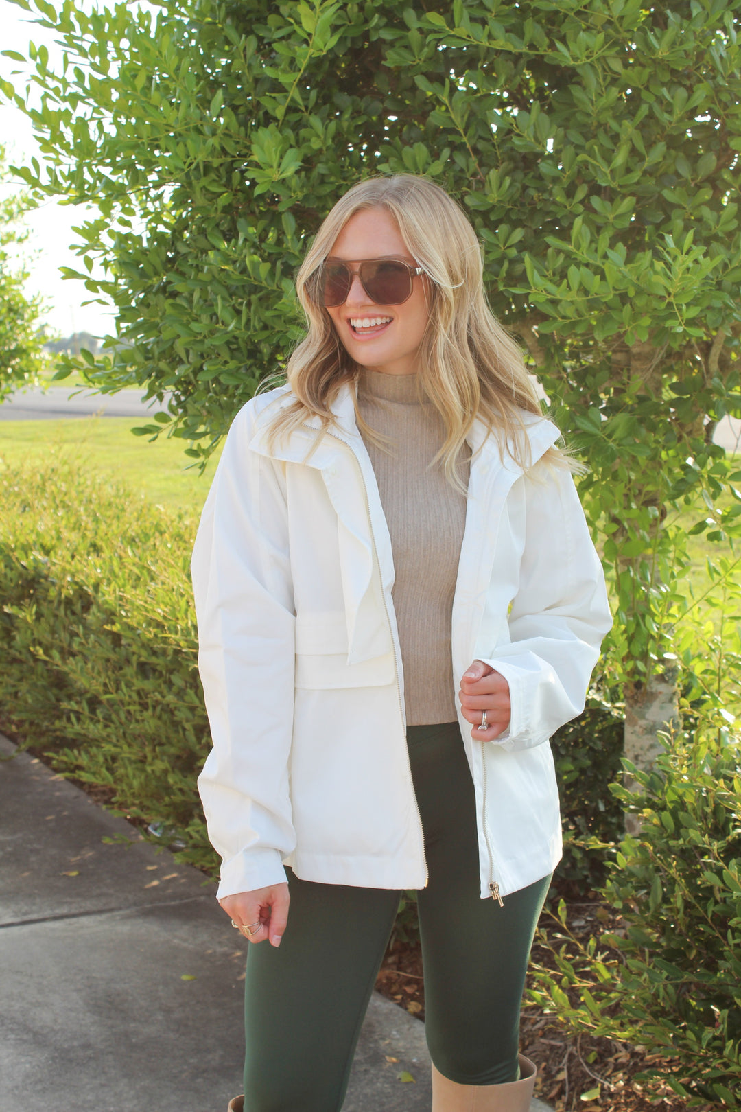 WEATHER OR NOT WHITE RAINCOAT JACKET