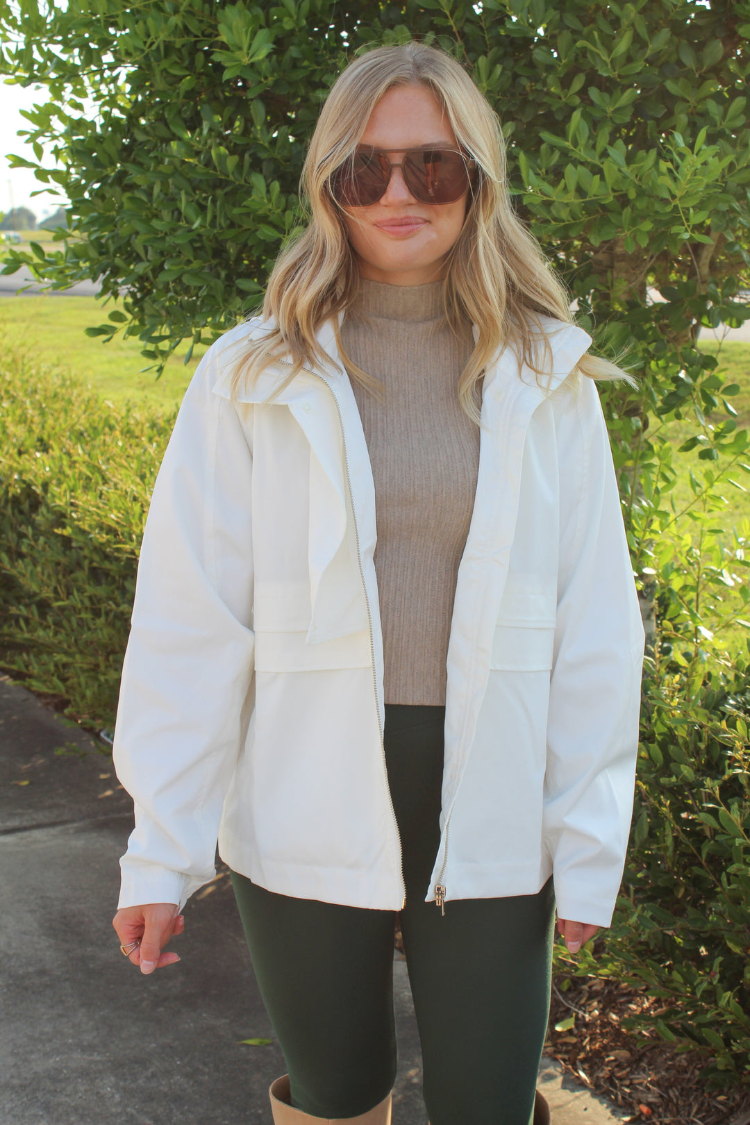 WEATHER OR NOT WHITE RAINCOAT JACKET