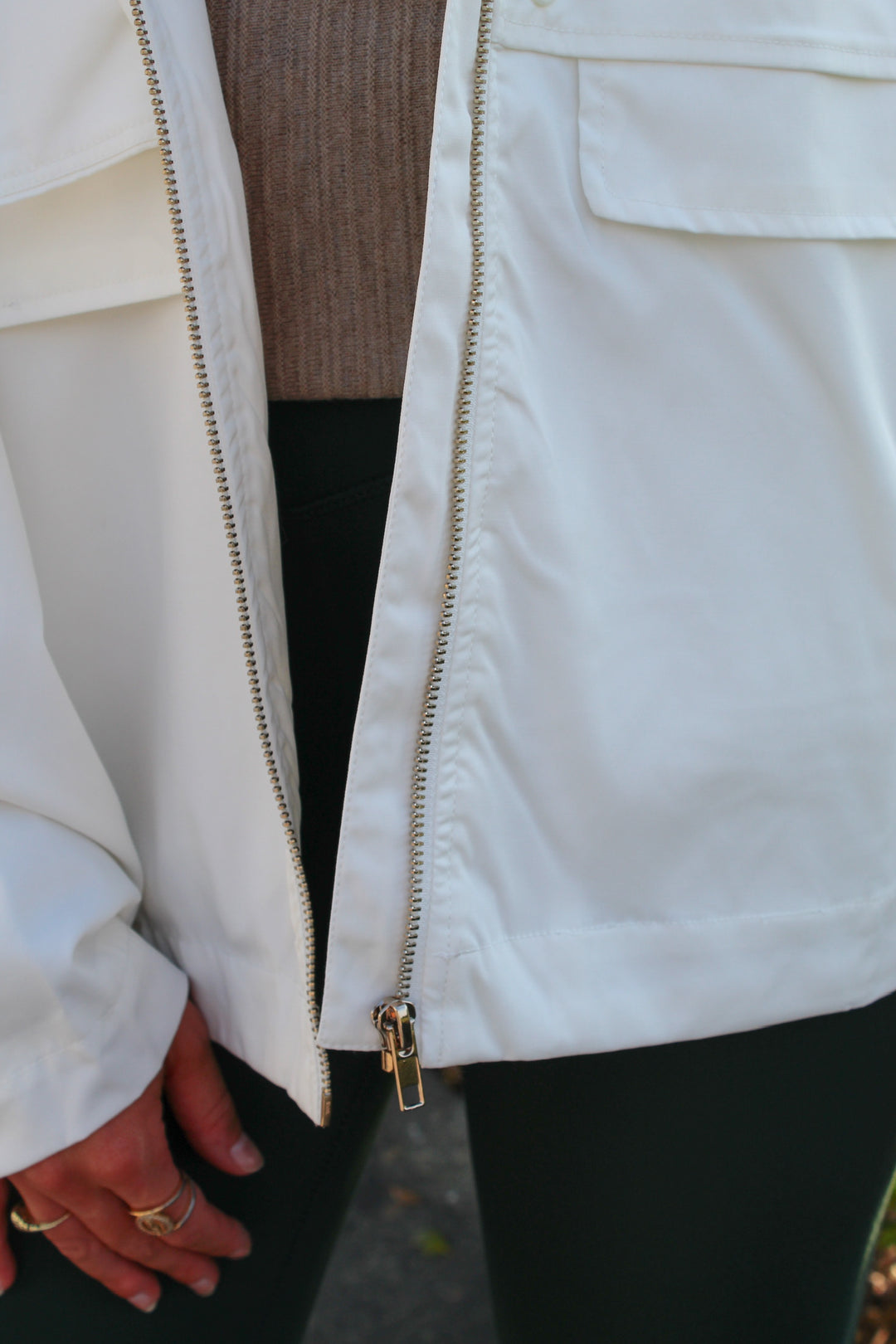 WEATHER OR NOT WHITE RAINCOAT JACKET