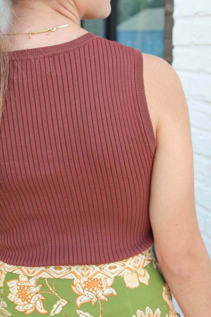 GOLDIE SLEEVELESS KNIT TOP