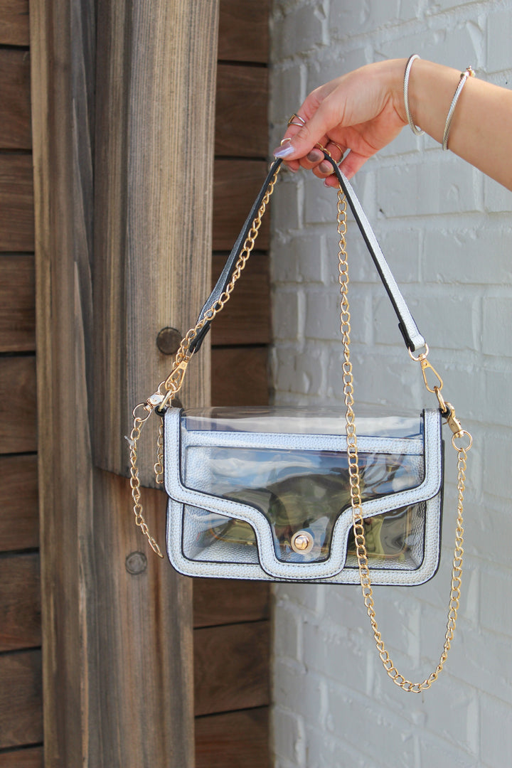 NINA CLEAR PURSE - SILVER