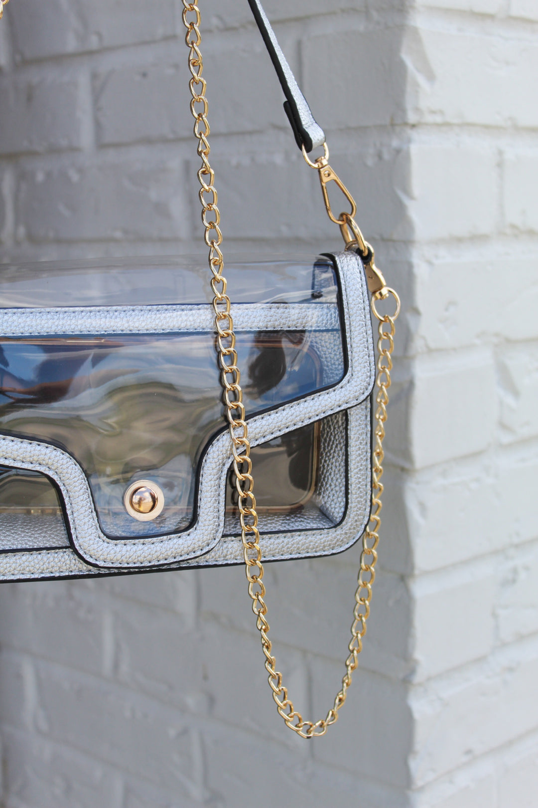 NINA CLEAR PURSE - SILVER