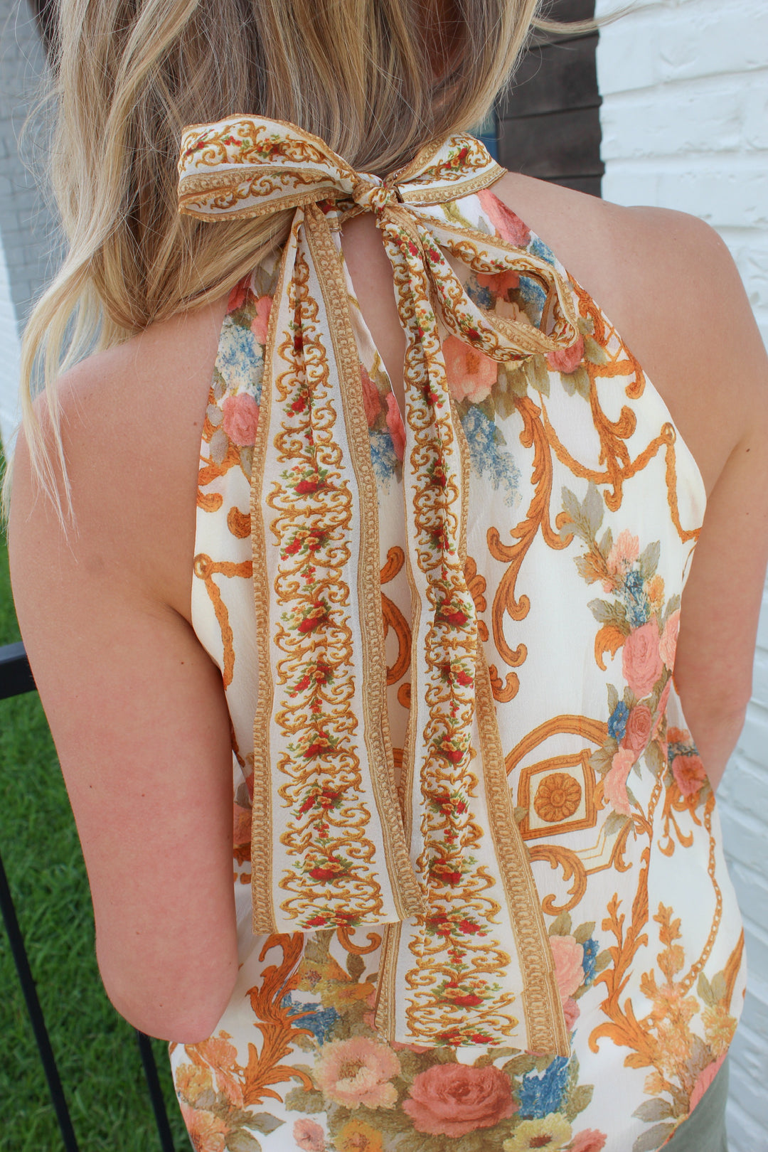 PAISLEY PLEASE HALTER TOP