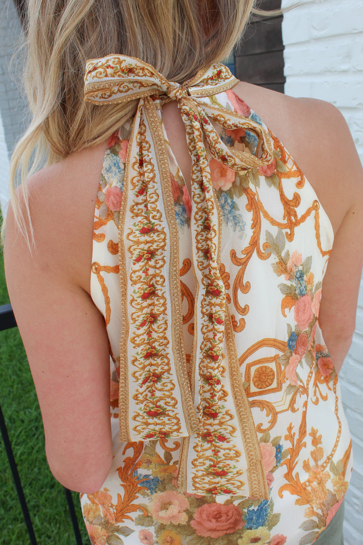 PAISLEY PLEASE HALTER TOP