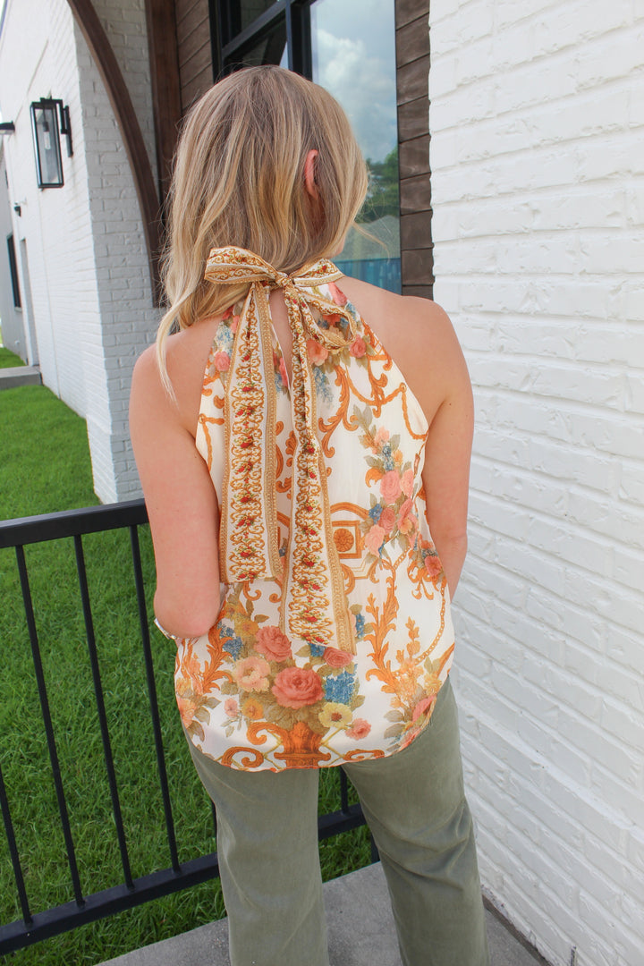 PAISLEY PLEASE HALTER TOP
