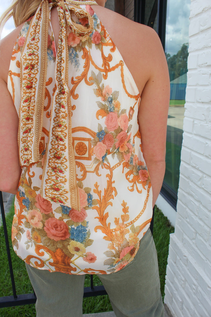 PAISLEY PLEASE HALTER TOP