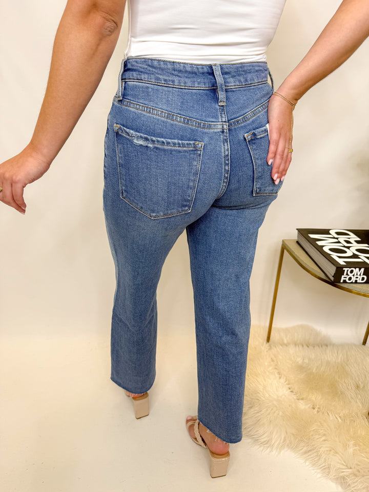 STREET SCENE CROPPED WIDE LEG JEANS