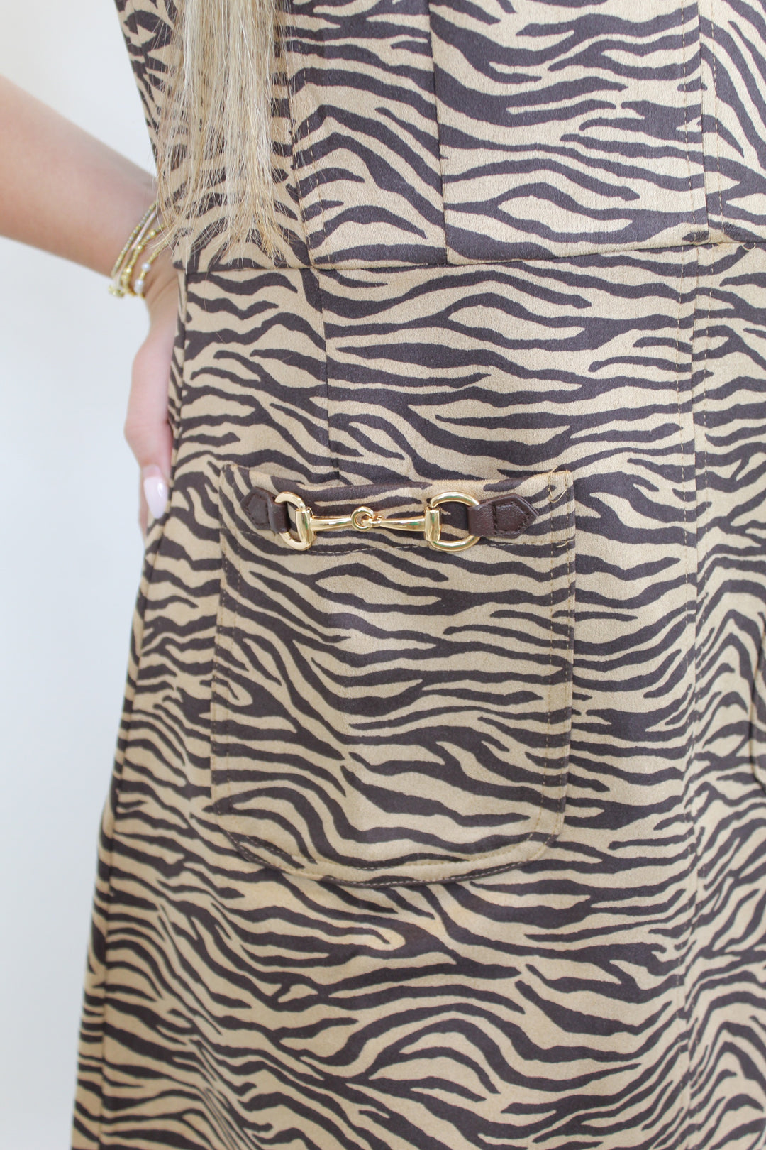 ROAM FREE SUEDE TIGER DRESS