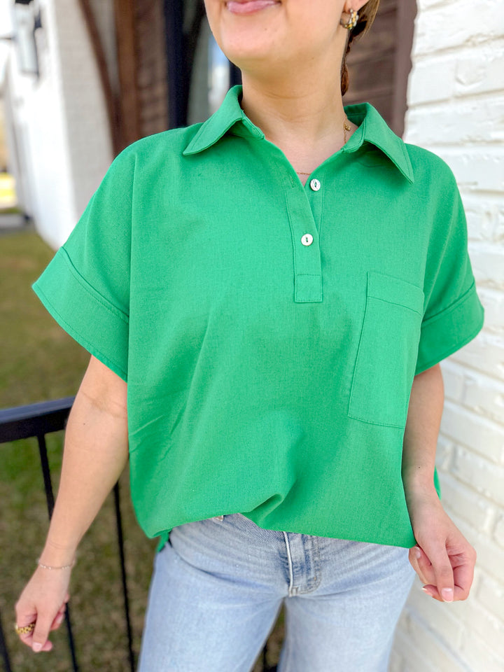 EASY LIVING LINEN TOP