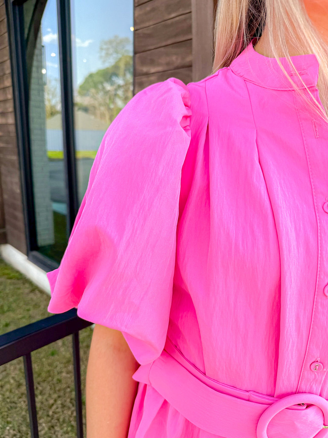 CAMELLIA BELTED DRESS