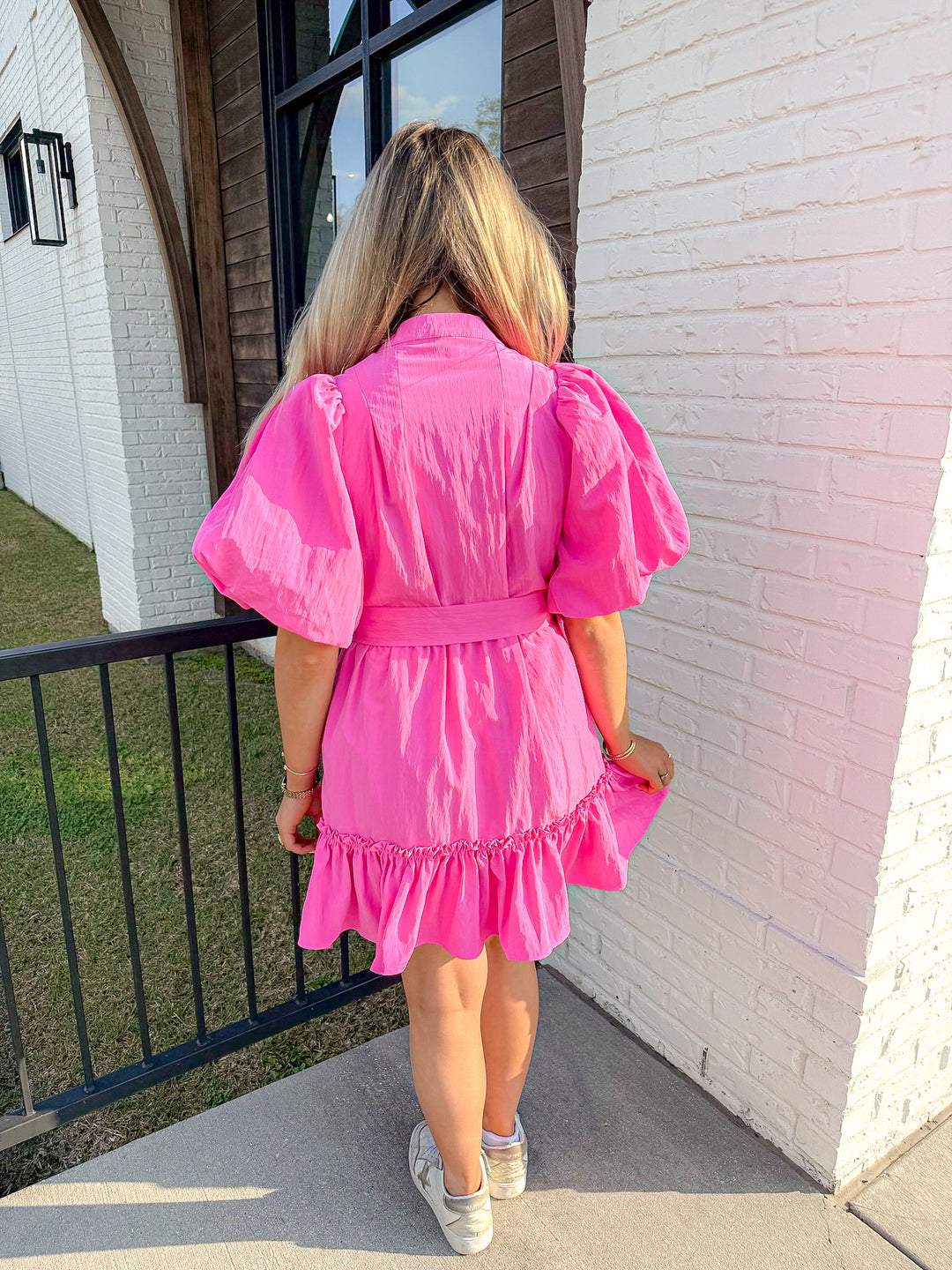 CAMELLIA BELTED DRESS