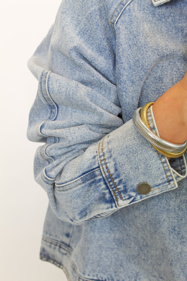 THE JEAN SCENE LIGHT WASH DENIM JACKET