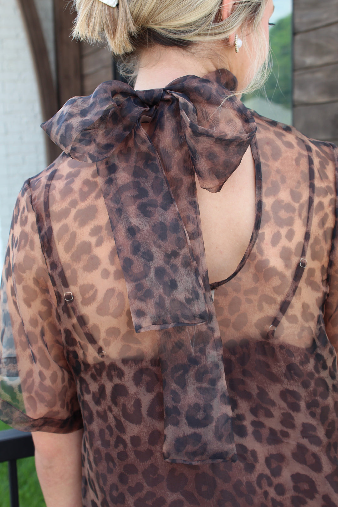 NORA LEOPARD MIDI DRESS