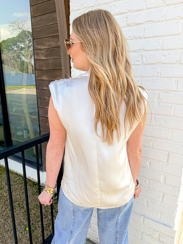 CROWD PLEASER COWL NECK TOP