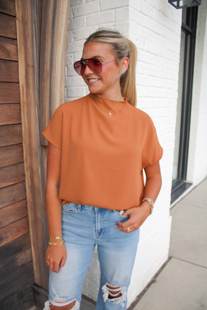 THE MAREN COWL NECK TOP