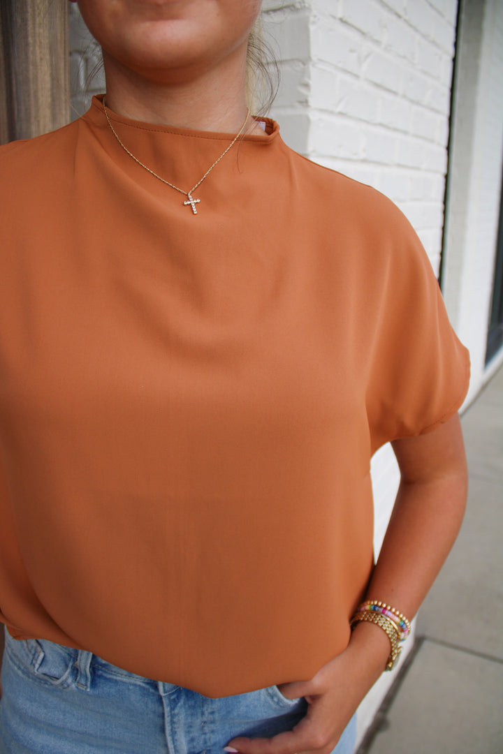 THE MAREN COWL NECK TOP