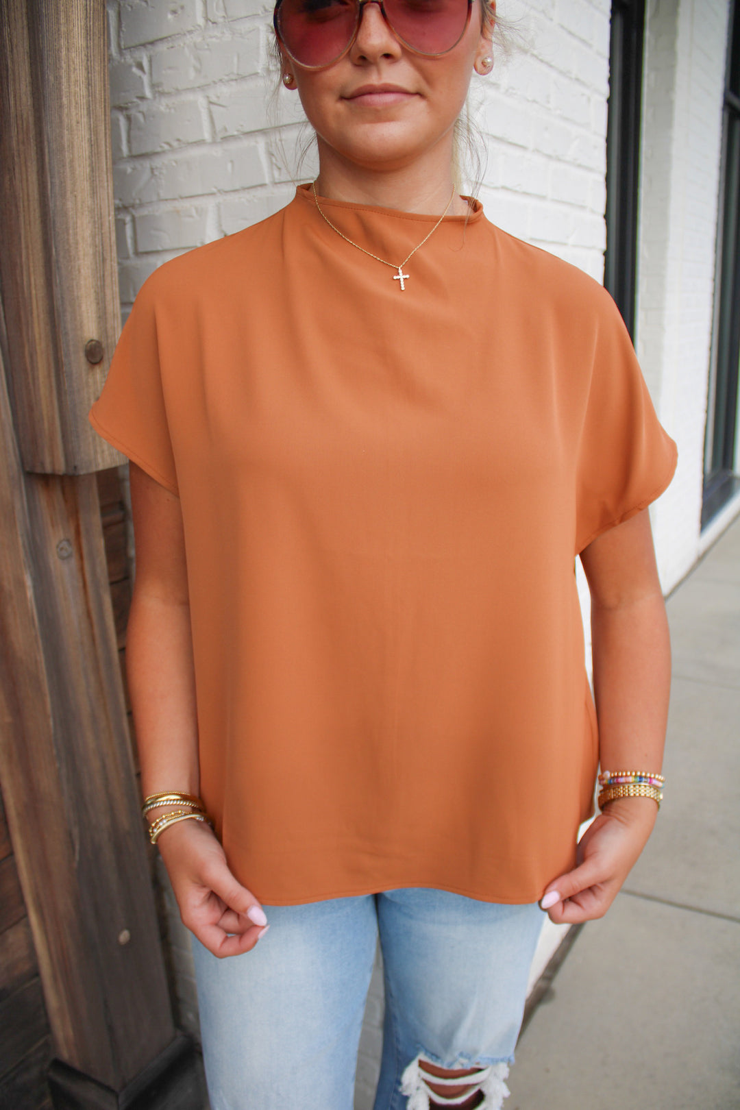 THE MAREN COWL NECK TOP