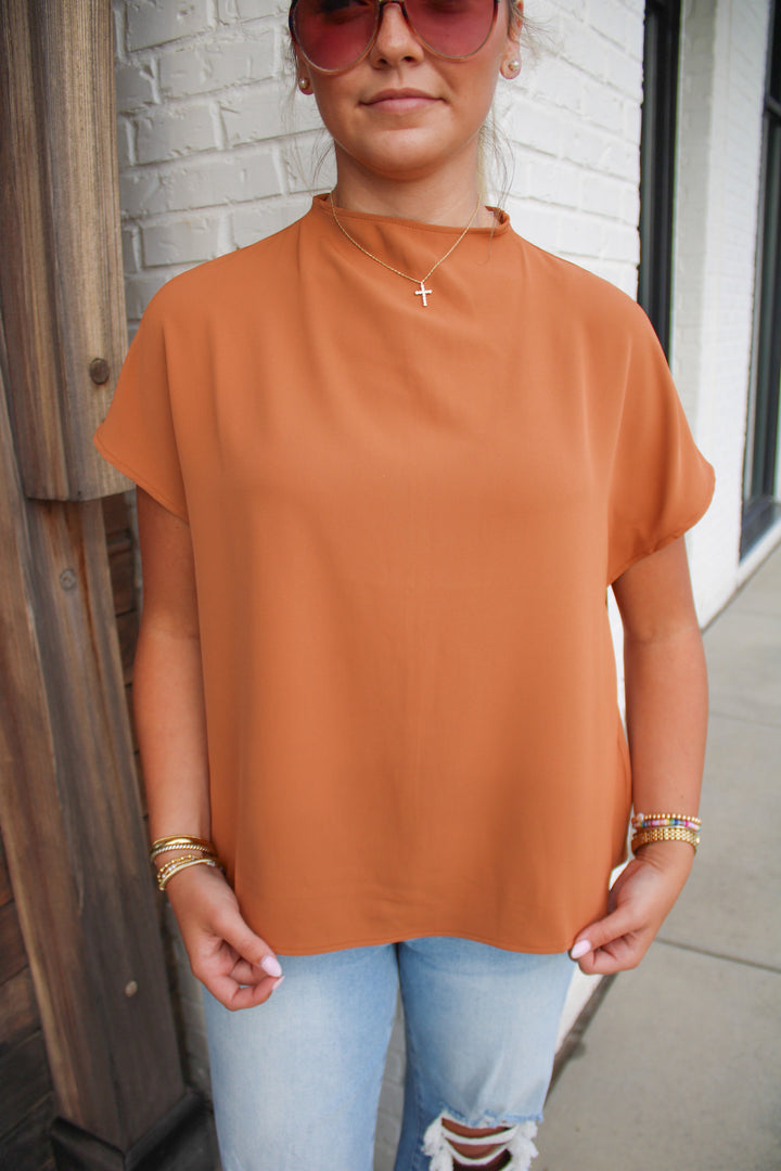 THE MAREN COWL NECK TOP
