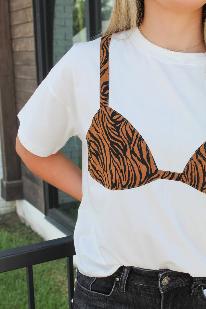 THE FRANKIE TIGER PRINT BIKINI TEE