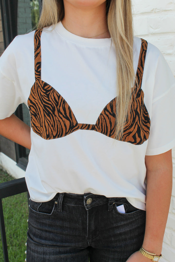 THE FRANKIE TIGER PRINT BIKINI TEE