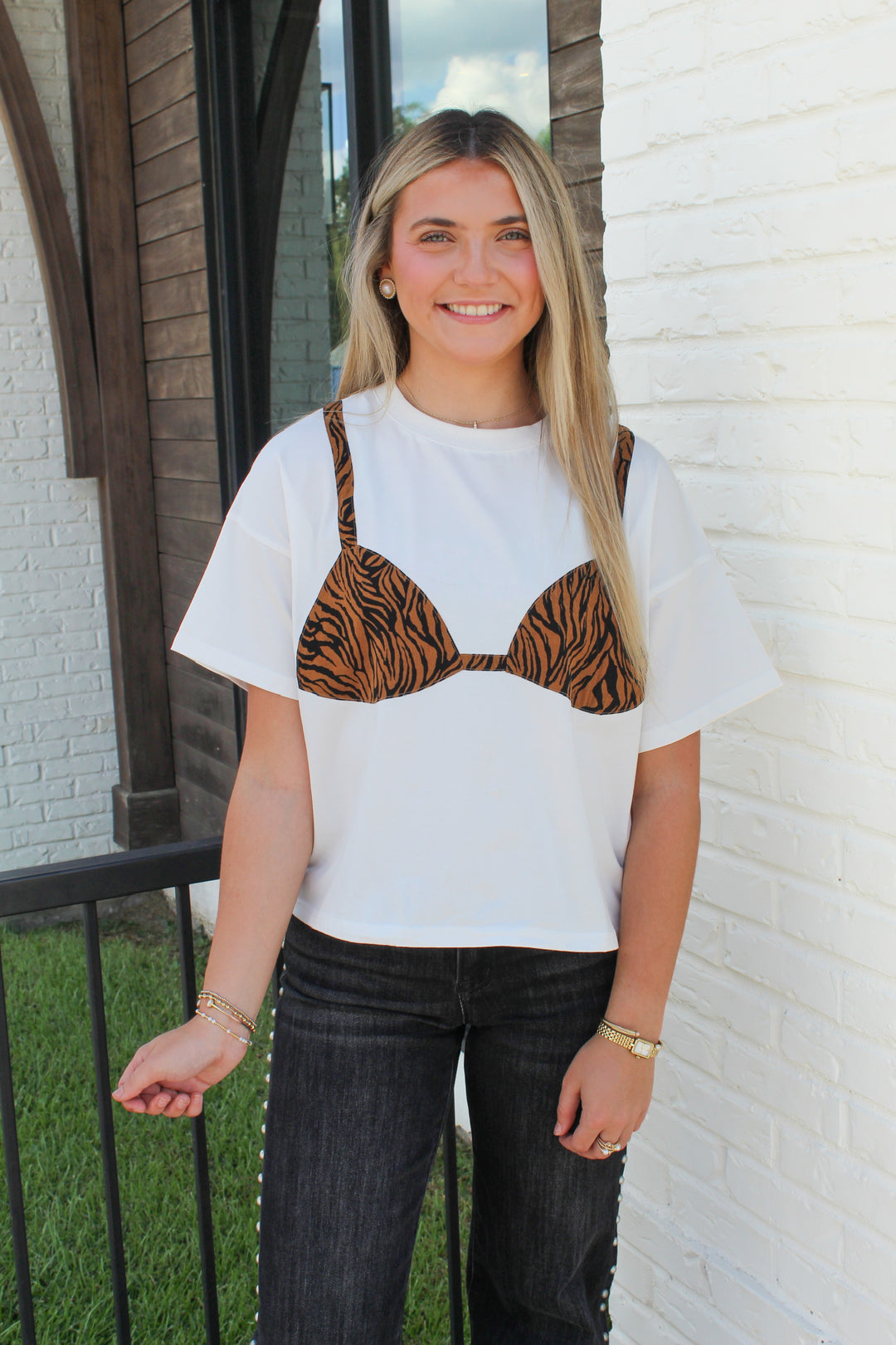 THE FRANKIE TIGER PRINT BIKINI TEE