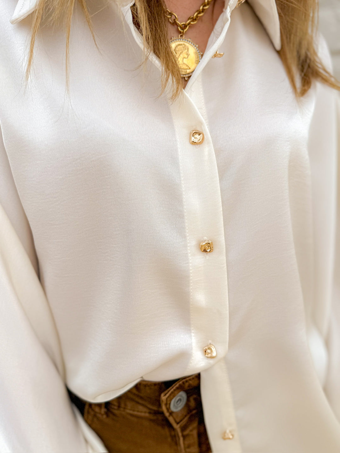 SATIN SOCIETY BLOUSE