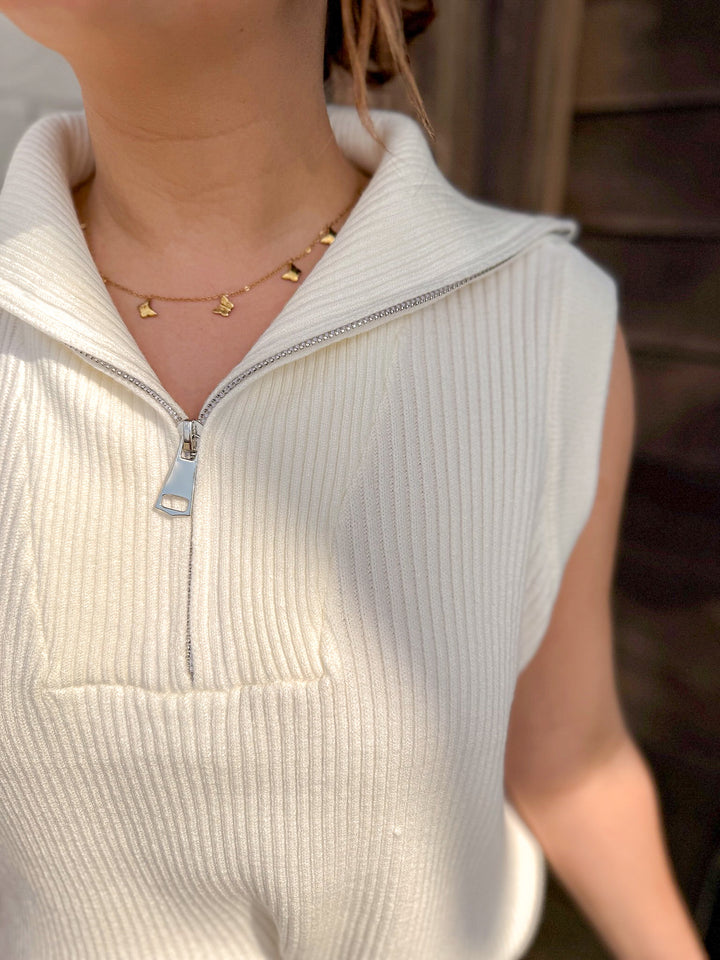 EFFORTLESS SLEEVELESS PULLOVER