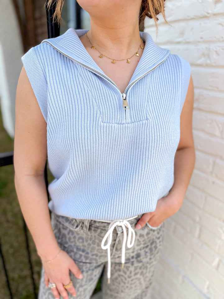 EFFORTLESS SLEEVELESS PULLOVER