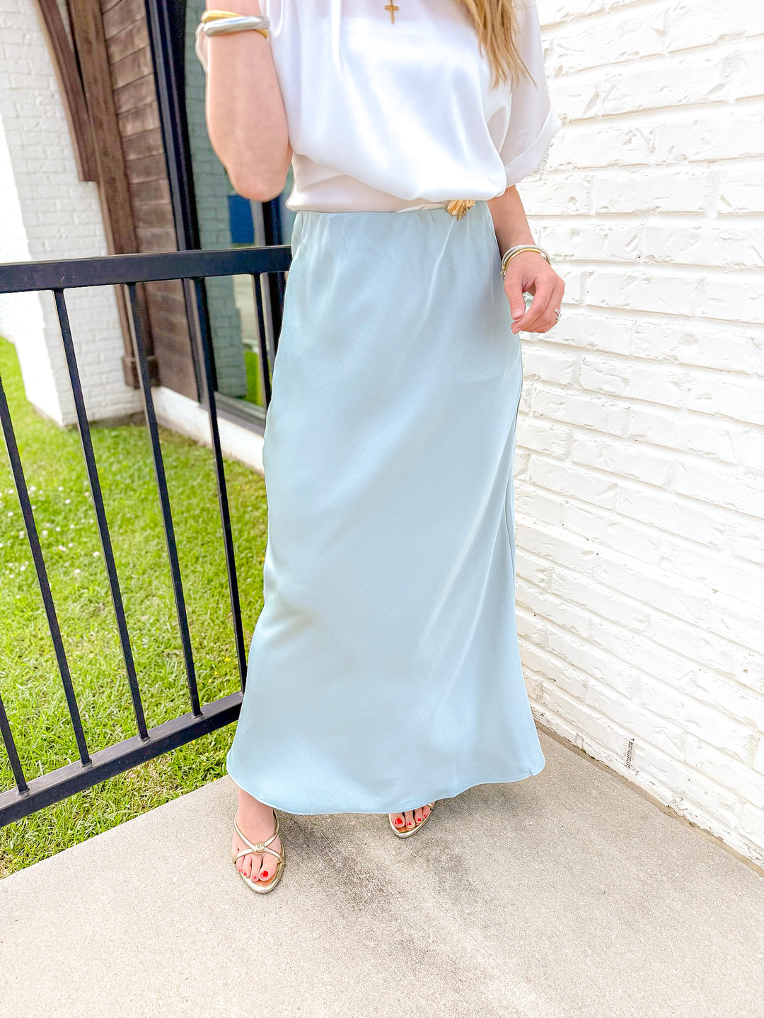 CLEAN SLATE MIDI SKIRT