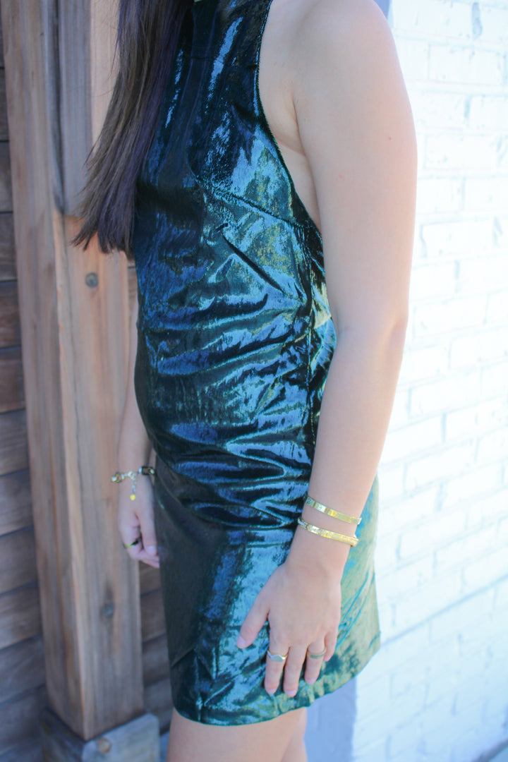 ENCHANTED EVENINGS HALTER DRESS