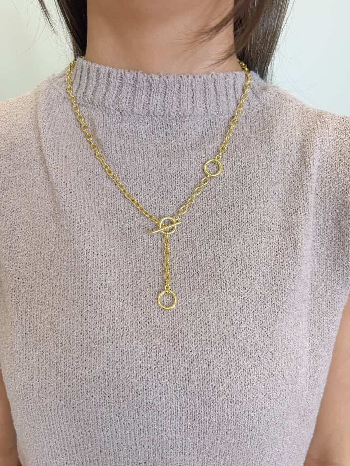 OVAL CHAIN TOGGLE NECKLACE