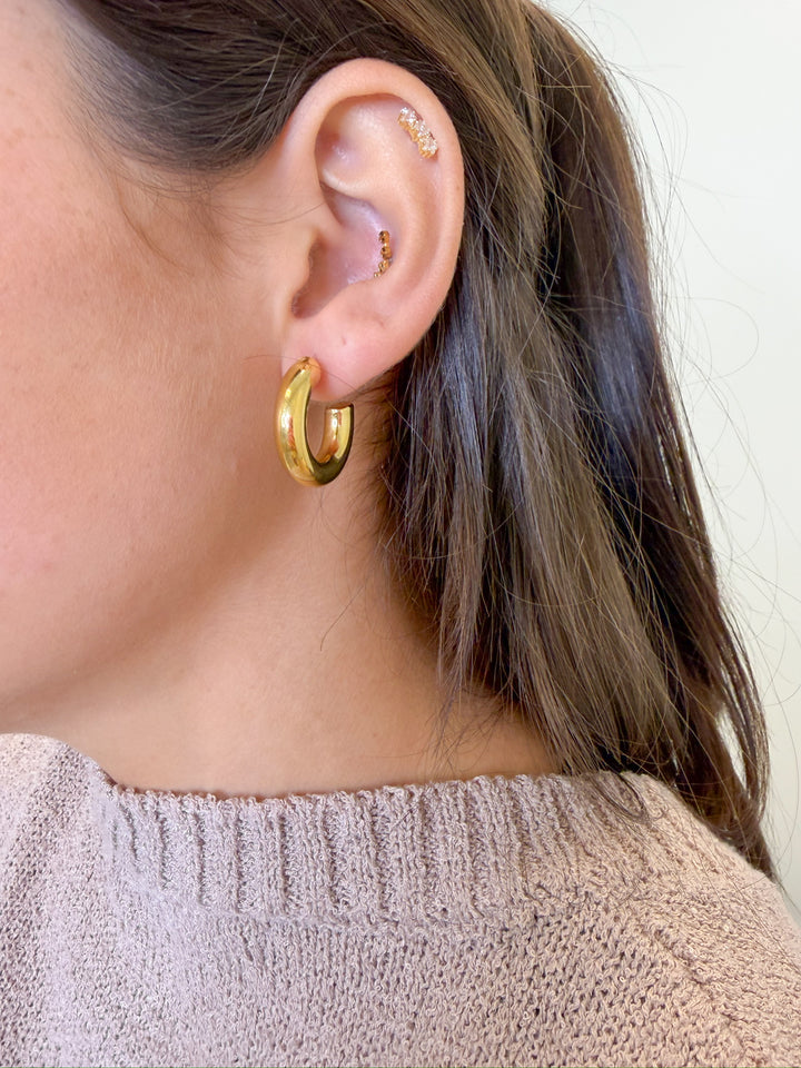 WATER RESISTANT HOOP EARRINGS