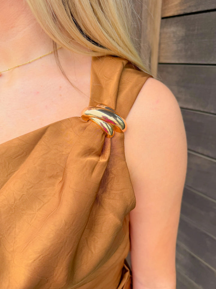 SIGNATURE STATEMENT MIDI DRESS