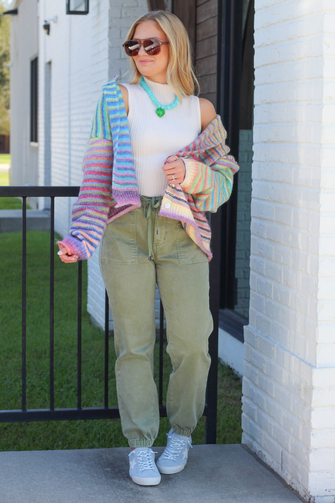 GOOD MOOD RAINBOW CARDIGAN