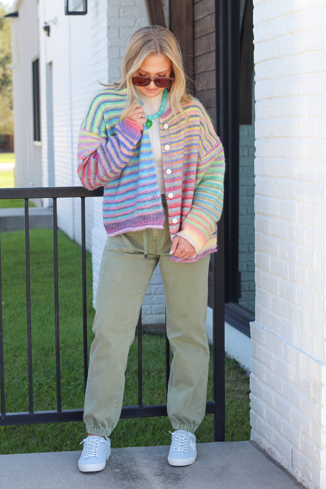 GOOD MOOD RAINBOW CARDIGAN