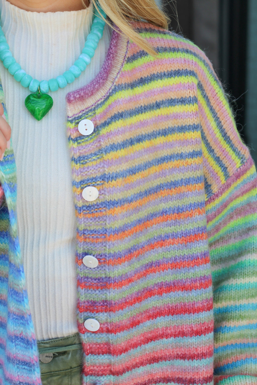 GOOD MOOD RAINBOW CARDIGAN