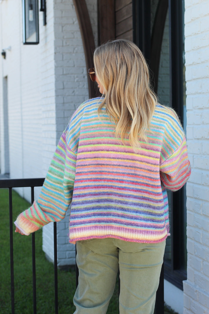 GOOD MOOD RAINBOW CARDIGAN