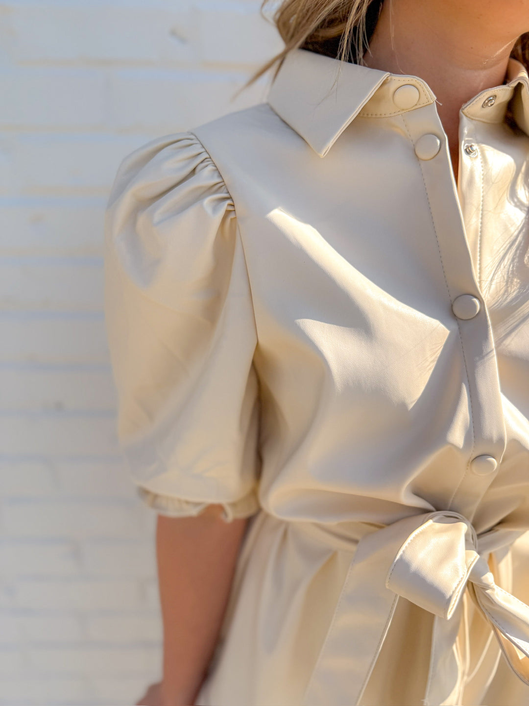 CITY CHIC FAUX LEATHER DRESS