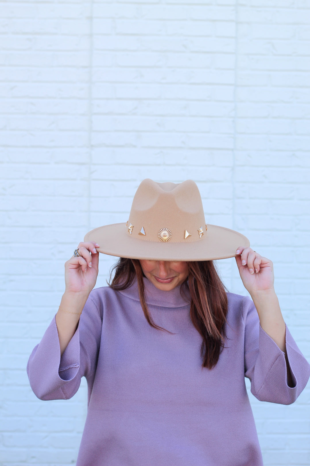 STUDDED SUN MOON STAR FEDORA