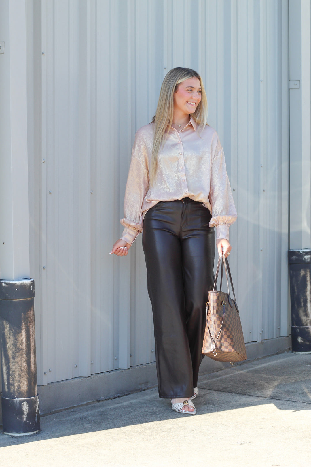 GOOD AS GOLD BUTTON DOWN BLOUSE