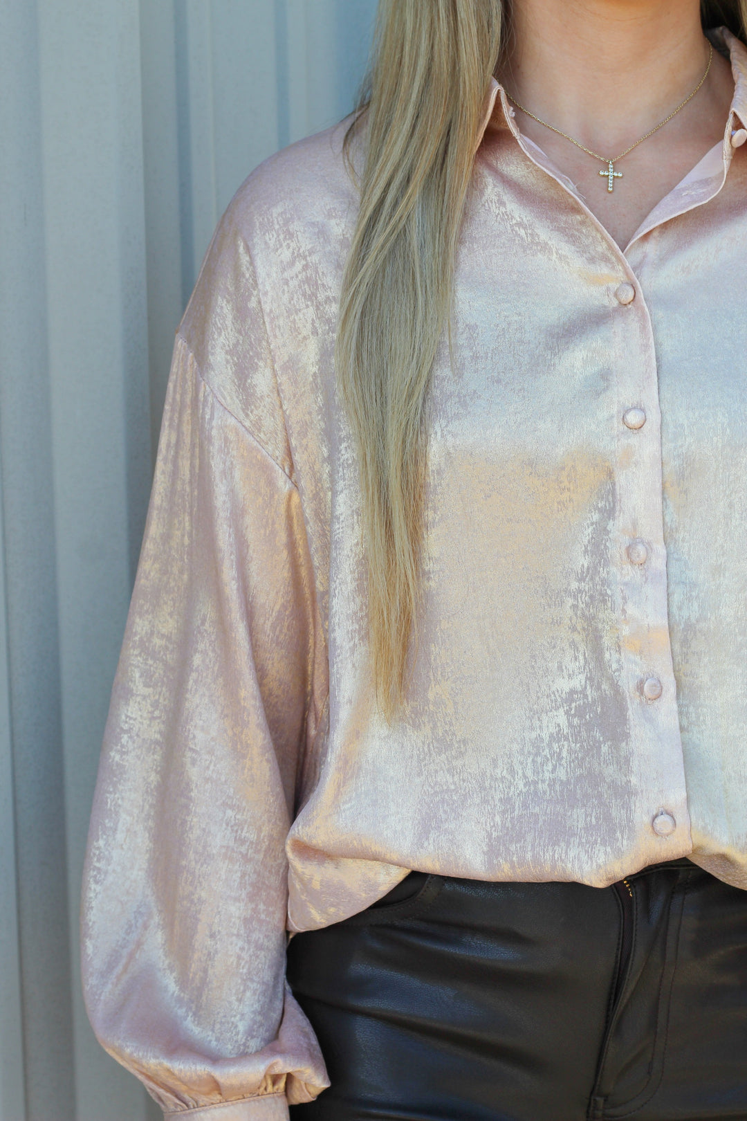GOOD AS GOLD BUTTON DOWN BLOUSE