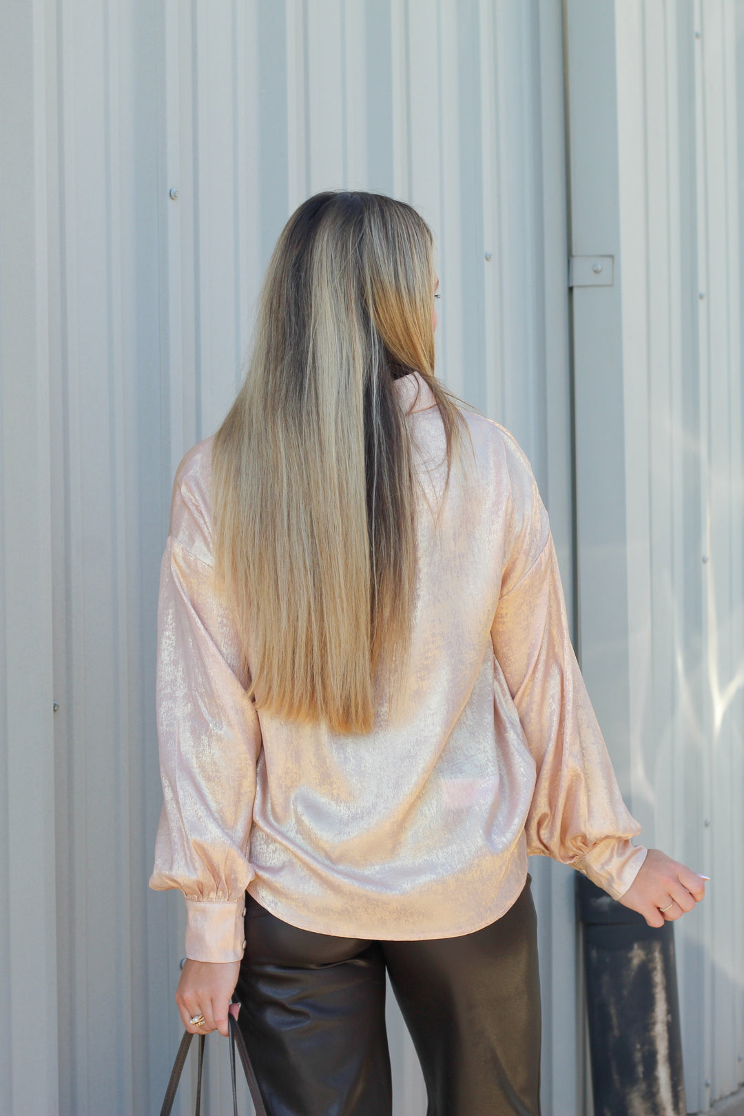 GOOD AS GOLD BUTTON DOWN BLOUSE