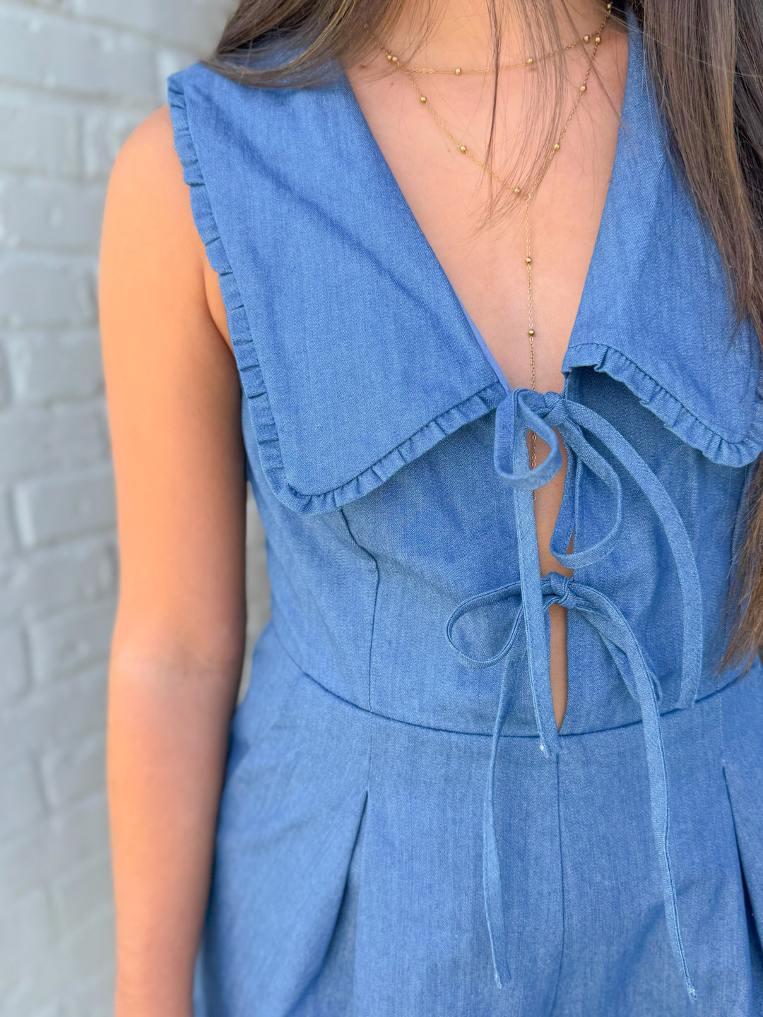 SWEET DENIM DAYS ROMPER
