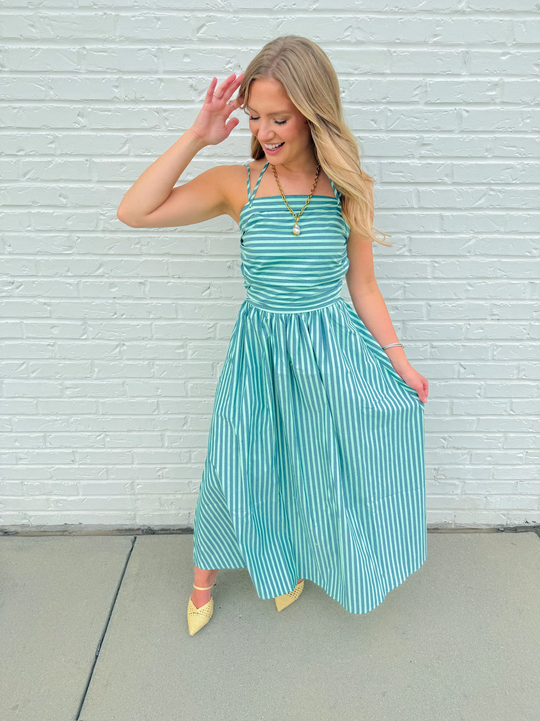 FELICE NECK TIE DETAIL DRESS